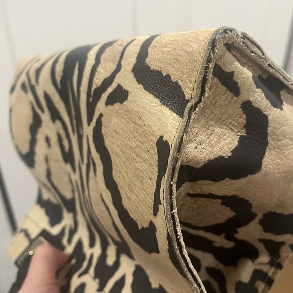 Furla Leopard Print Tote Bag - Black and Tan. Peeling inside***READ - Picture 6 of 14